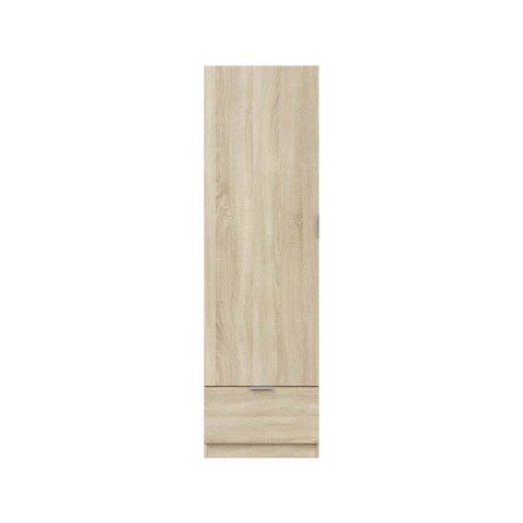 Kleiderschrank >GARONA< 1 Tür, 1 Schublade, Canadian Eiche Dekor - 50x170x51 (BxHxT)