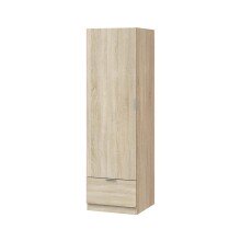 Kleiderschrank >GARONA< 1 Tür, 1 Schublade, Canadian Eiche Dekor - 50x170x51 (BxHxT)