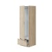 Kleiderschrank >GARONA< 1 Tür, 1 Schublade, Canadian Eiche Dekor - 50x170x51 (BxHxT)