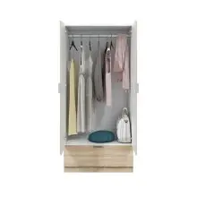 Kleiderschrank >GARONA< 2 Türen, 1 Schublade,...