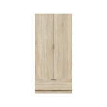 Kleiderschrank >GARONA< 2 Türen, 1 Schublade, in Canadian Eiche Dekor - 80x170x51 (BxHxT)