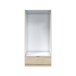 Kleiderschrank >GARONA< 2 Türen, 1 Schublade, in Canadian Eiche Dekor - 80x170x51 (BxHxT)