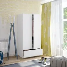 Kleiderschrank >GARONA< 2 Türen, 1 Schublade,...