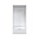 Kleiderschrank >GARONA< 2 Türen, 1 Schublade, in Weiß - 80x170x51 (BxHxT)