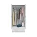 Kleiderschrank >GARONA< 2 Türen, 1 Schublade, in Weiß - 80x170x51 (BxHxT)