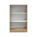 Schuhschrank >GARONA< 2 Schiebtüren, Asteiche Dekor / Artik Weiß - 77x119x40 (BxHxT)