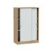 Schuhschrank >GARONA< 2 Schiebtüren, Asteiche Dekor / Artik Weiß - 77x119x40 (BxHxT)