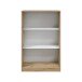 Schuhschrank >GARONA< 2 Schiebtüren, Asteiche Dekor / Artik Weiß - 77x119x40 (BxHxT)