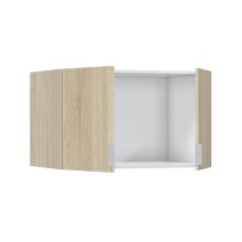 Schrankaufsatz >GARONA< 2 Türen,  Canadian Eiche Dekor - 80x49x51 (BxHxT)