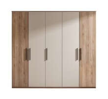 Drehtürenschrank >Danao< 5 Türen, Mauvella Oak / Kashmir - 250,8x227,7x60 (BxHxT)