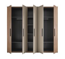 Drehtürenschrank >Danao< 5 Türen, Mauvella Oak / Kashmir - 250,8x227,7x60 (BxHxT)