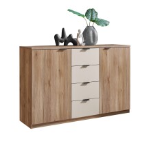 Sideboard >Danao< in Mauvella Oak / Kashmir, Dekor...