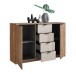 Sideboard >Danao< in Mauvella Oak / Kashmir, Dekor - 140x89,5x38cm (BxHxT)