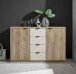 Sideboard >Danao< in Mauvella Oak / Kashmir, Dekor - 140x89,5x38cm (BxHxT)