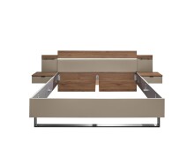 Bettanlage >Danao< in Mauvella Oak/Kashmir, Dekor - 285,4x96x207,6cm (BxHxT)