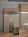 Bettanlage >Danao< in Mauvella Oak/Kashmir, Dekor - 285,4x96x207,6cm (BxHxT)