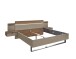 Bettanlage >Danao< in Mauvella Oak/Kashmir, Dekor - 285,4x96x207,6cm (BxHxT)