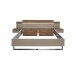 Bettanlage >Danao< in Mauvella Oak/Kashmir, Dekor - 285,4x96x207,6cm (BxHxT)