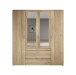 Drehtürenschrank >Vesala< 4 Türen, 3 Schübe, Mauvella Oak / Spiegel - 180x195x56 (BxHxT)