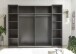 Dreh-/Schwebetürenschrank >Daria< 10 Böden, Viking Oak  / Graphit - 267x210x60,4 (BxHxT)