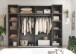 Dreh-/Schwebetürenschrank >Daria< 10 Böden, Viking Oak  / Graphit - 267x210x60,4 (BxHxT)
