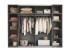 Dreh-/Schwebetürenschrank >Daria< 10 Böden, Viking Oak  / Graphit - 267x210x60,4 (BxHxT)