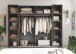 Dreh-/Schwebetürenschrank >Daria< 10 Böden, Viking Oak  / Graphit - 267x210x60,4 (BxHxT)
