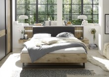 Bettanlage >Daria< Liegefl. 180x200cm, Viking Oak / Graphit - 297,6x98,8x222,4cm (BxHxT)