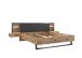 Bettanlage >Daria< Liegefl. 180x200cm, Viking Oak / Graphit - 297,6x98,8x222,4cm (BxHxT)