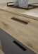 Sideboard >Daria< 1 Tür, 3 Schübe, Viking Oak Dekor / Graphit - 125x82,6x40cm (BxHxT)