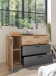 Sideboard >Daria< 1 Tür, 3 Schübe, Viking Oak Dekor / Graphit - 125x82,6x40cm (BxHxT)