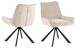 Schalenstuhl >Eddie< (2er-Set) drehbar, Bezug beige, Spidergestell - 59x81x56 (BxHxT)