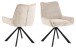 Schalenstuhl >Eddie< (2er-Set) drehbar, Bezug beige, Spidergestell - 59x81x56 (BxHxT)