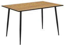 Essgruppe >Wilma< (5-teilig) Stühle dunkelgrau, Tisch Wildeiche - 120x75x80 (BxHxT)
