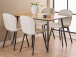 Essgruppe >Wilma< (5-teilig) in beige / Wildeiche Dekor - 120x75x80 (BxHxT)