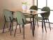 Essgruppe >Wilma< (5-teilig) waldgrün Wildeiche Dekor - 120x75x80 (BxHxT)