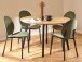 Essgruppe >Cadiz< (5-teilig) waldgrün Eiche Dekor - 75x120 (HxD)