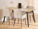 Essgruppe >Cadiz< (5-teilig) in beige Eiche Dekor - 160x75x90 (BxHxT)
