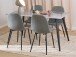 Essgruppe >Wicklow< (5-teilig) dunkelgrau / Batis grau - 140x75x80 (BxHxT)
