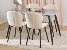 Essgruppe >Wicklow< (5-teilig) beige / Batis grau -...