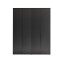 Drehtürenschrank >Kevo< 4 Türen, 2 Stangen, 2 Böden, Graphit, Dekor - 180x225x52cm (BxHxT)