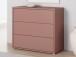 Schubkastenkommode >ALICE SPRINGS< 3 Schübe, push to open, terrakottafarbig - 94,8x83,1x41,5 (BxHxT)