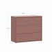 Schubkastenkommode >ALICE SPRINGS< 3 Schübe, push to open, terrakottafarbig - 94,8x83,1x41,5 (BxHxT)