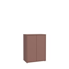 Kommode >ALICE SPRINGS< 2 Türen, push to open, terrakottafarbig - 74,5x99,1x41,5cm (BxHxT)