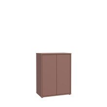 Kommode >ALICE SPRINGS< 2 Türen, push to open, terrakottafarbig - 74,5x99,1x41,5cm (BxHxT)