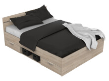Stauraumbett >Lorenzo< - 144,5x74,2x204,3cm (BxHxT)