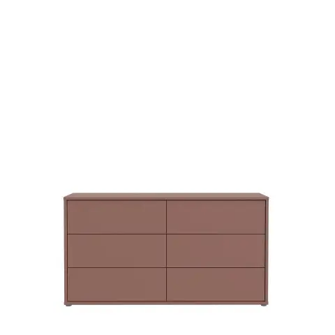 Sideboard >ALICE SPRINGS< 6 Schübe, push to open, terrakottafarbig - 154,5x83,1x41,5cm (BxHxT)