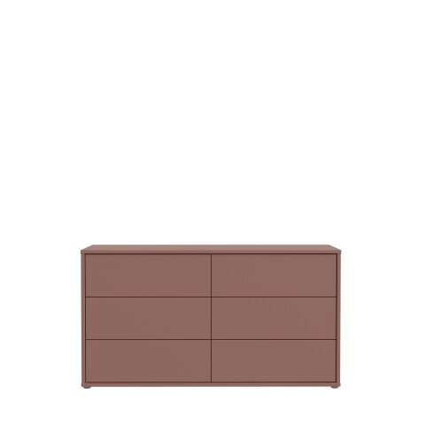 Sideboard >ALICE SPRINGS< 6 Schübe, push to open, terrakottafarbig - 154,5x83,1x41,5cm (BxHxT)