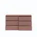 Sideboard >ALICE SPRINGS< 6 Schübe, push to open, terrakottafarbig - 154,5x83,1x41,5cm (BxHxT)