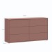 Sideboard >ALICE SPRINGS< 6 Schübe, push to open, terrakottafarbig - 154,5x83,1x41,5cm (BxHxT)
